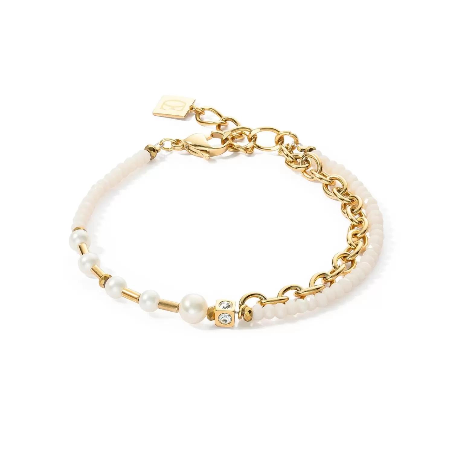 COEUR DE LION Armband Kette & Pearl Fever Weißgold- Festliche Kollektion