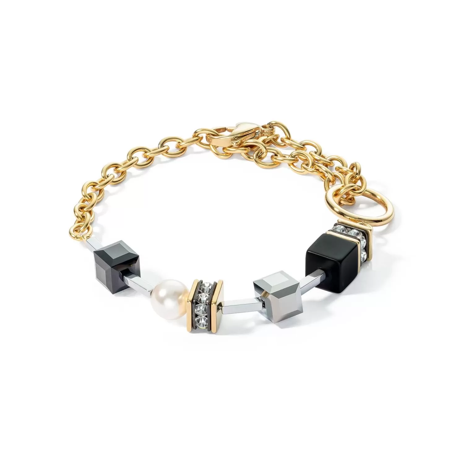 COEUR DE LION Armband Mysterious Mix Gold-Schwarz- Kristallarmbänder