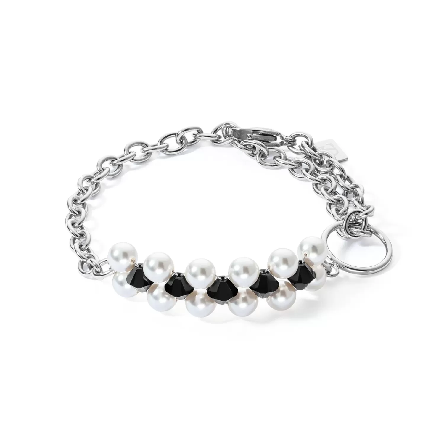 COEUR DE LION Armband-Choker Mysterious Silber-Schwarz- Perlenarmbänder