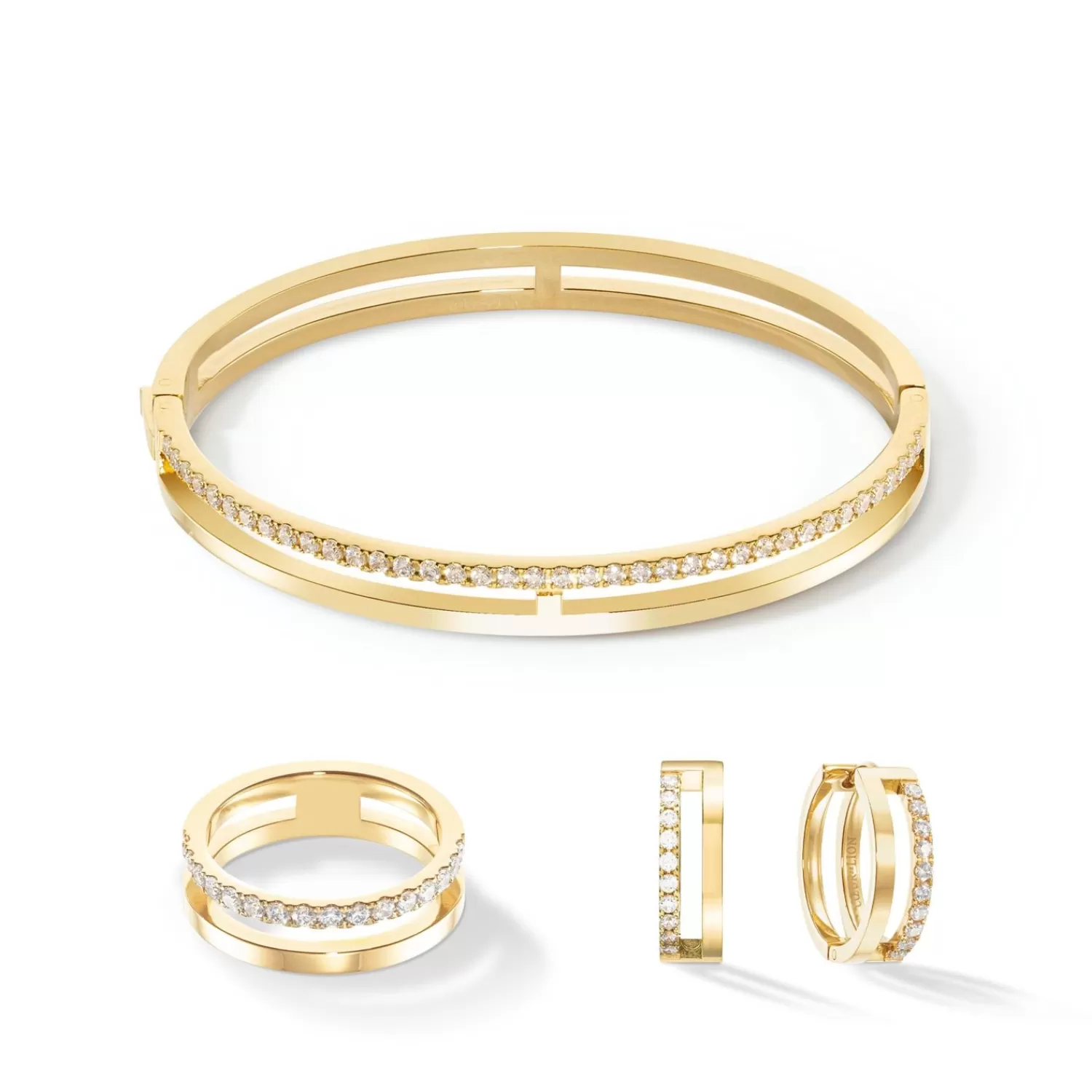 COEUR DE LION Eternal Unity Hoops Gold-Kristall- Coeur Essentials