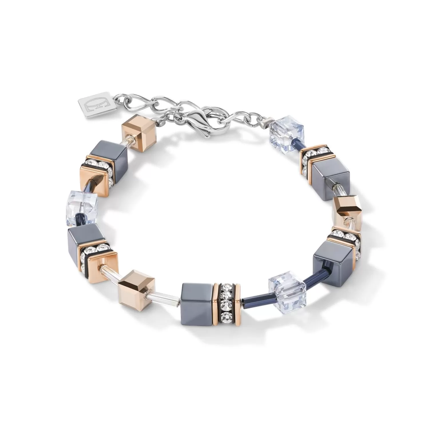 COEUR DE LION Geocube® Armband Eisblau- Geocube® Echtstein