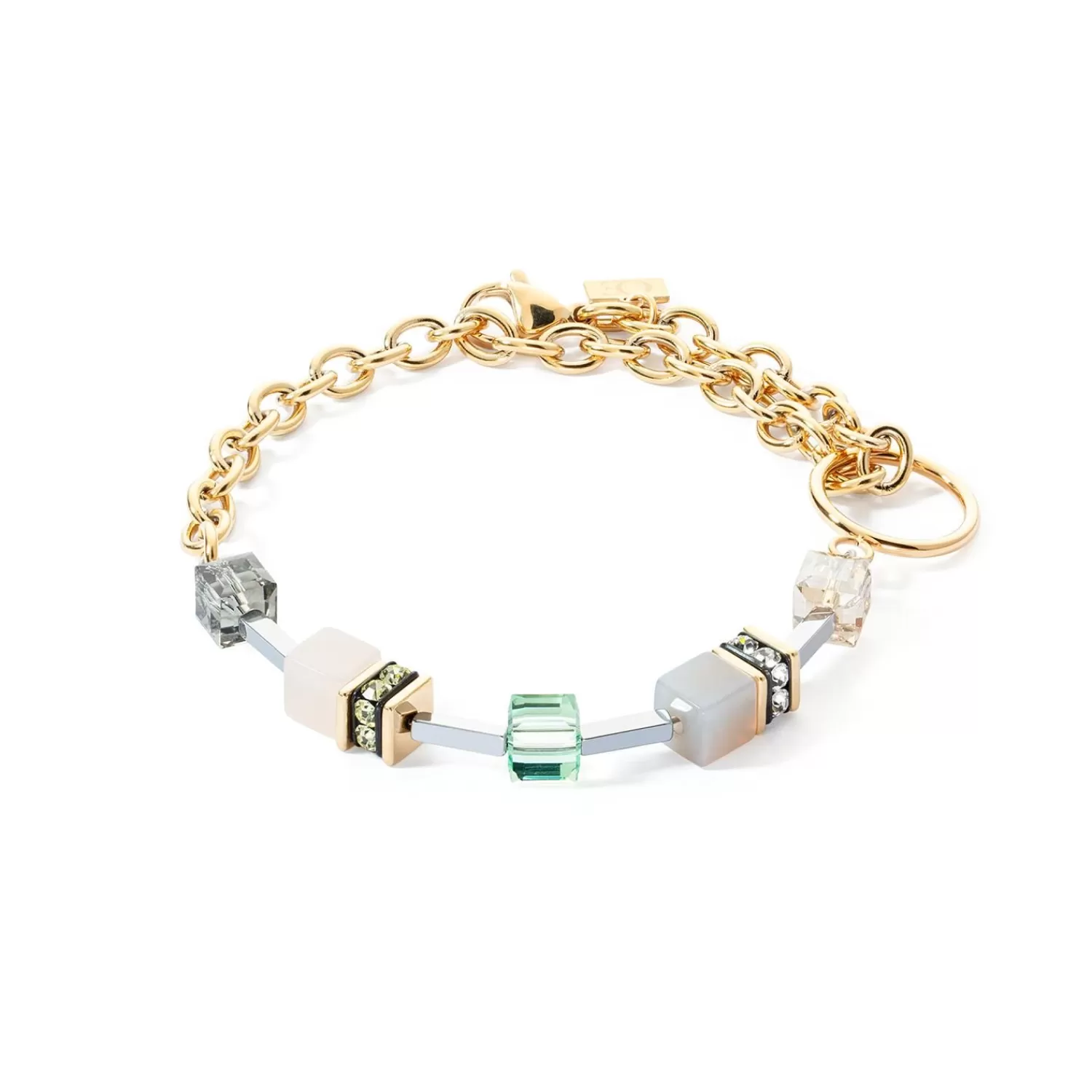 COEUR DE LION Geocube® Iconic Boho Armband Gold-Mehrfarbig- Geocube® Mehrfarbig