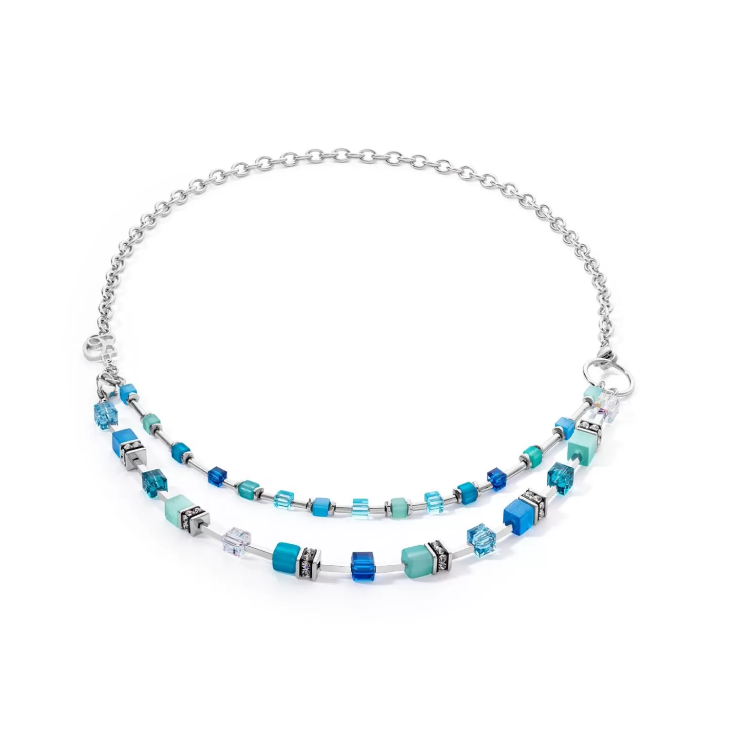 COEUR DE LION Geocube® Iconic Layer Chain Halskette Ocean Vibes- Lange Halsketten