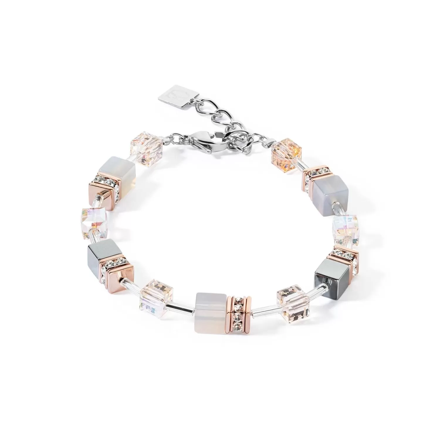 COEUR DE LION Geocube® Iconic Precious Armband Roségold-Pfirsich- Geocube® Tone&In&Tone