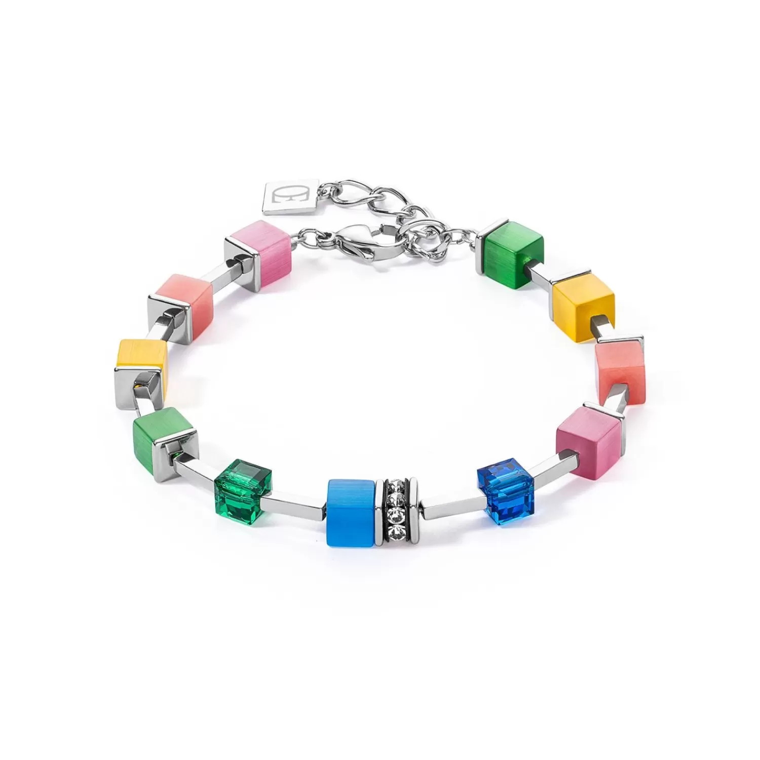 COEUR DE LION Geocube® Iconic Pure Armband Regenbogen- Geocube® Echtstein