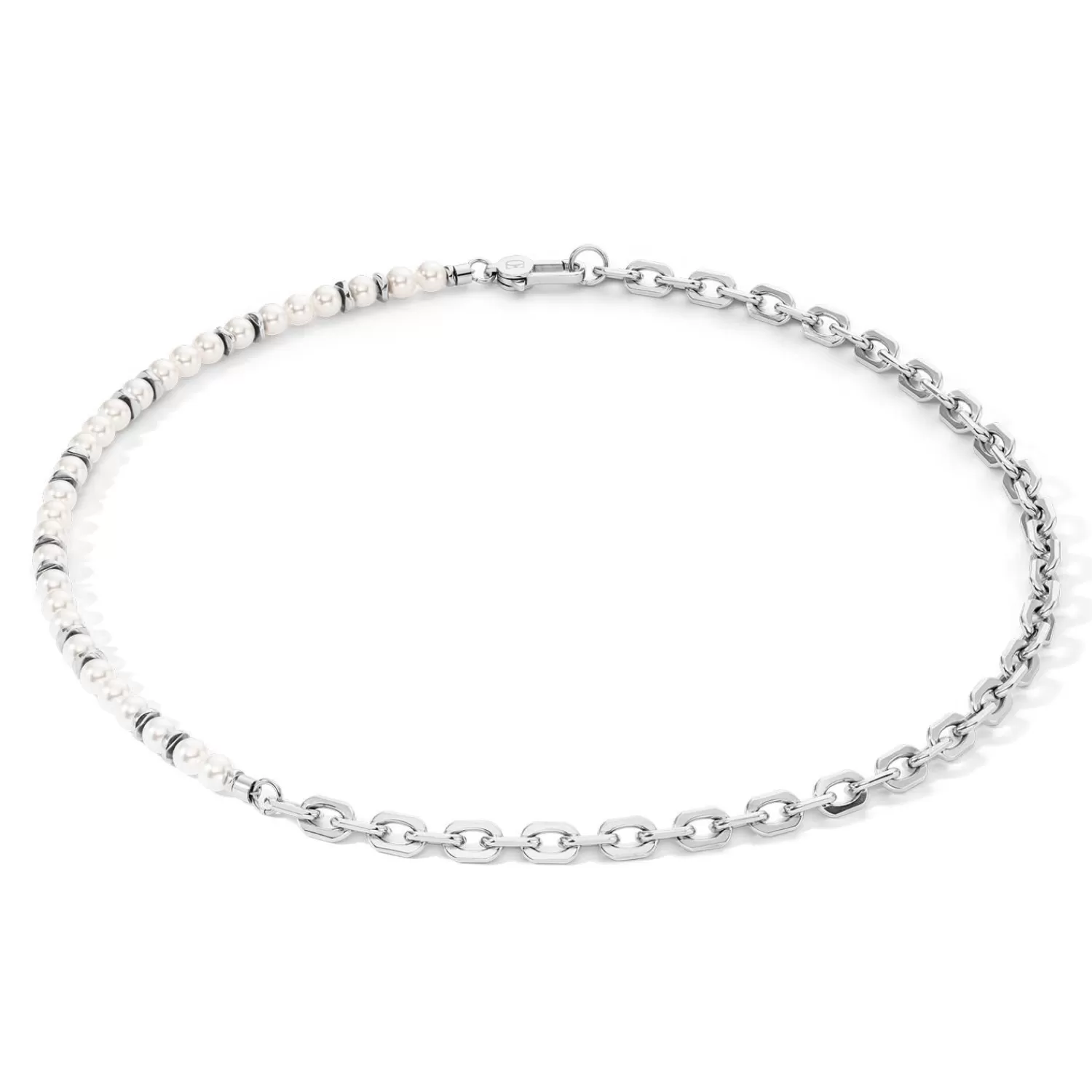 COEUR DE LION Halskette Pearls Fusion Gliederkette Weiß- Unisex Edition