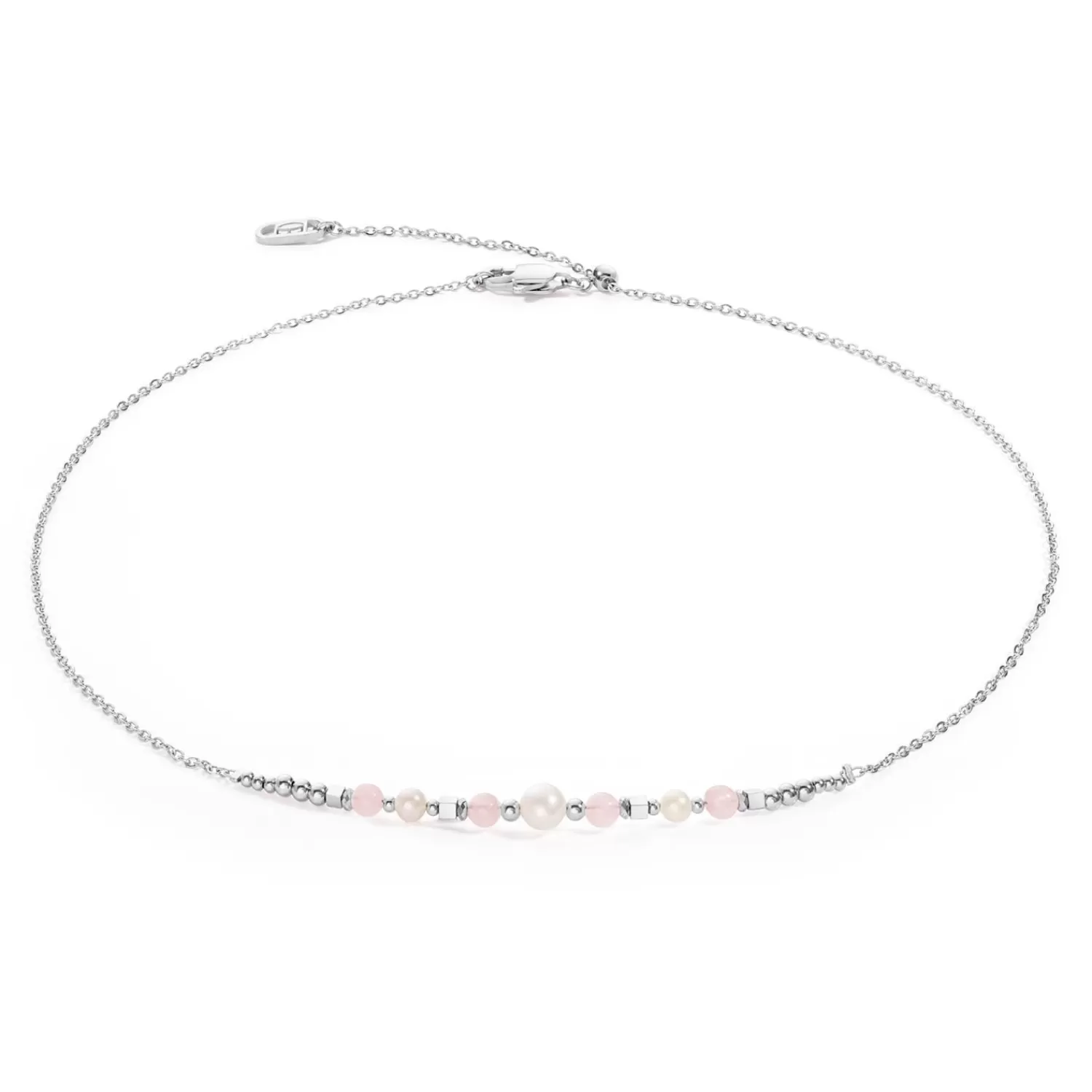 COEUR DE LION Halskette Princess Pearls Silber-Rosa- Edelsteinketten