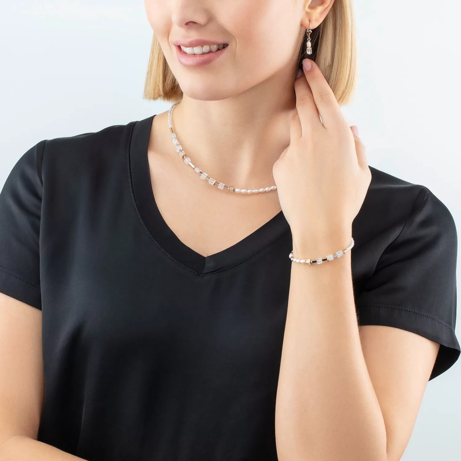 COEUR DE LION Ohrringe Princess Fusion Pearls Bicolor- Edelsteinohrringe
