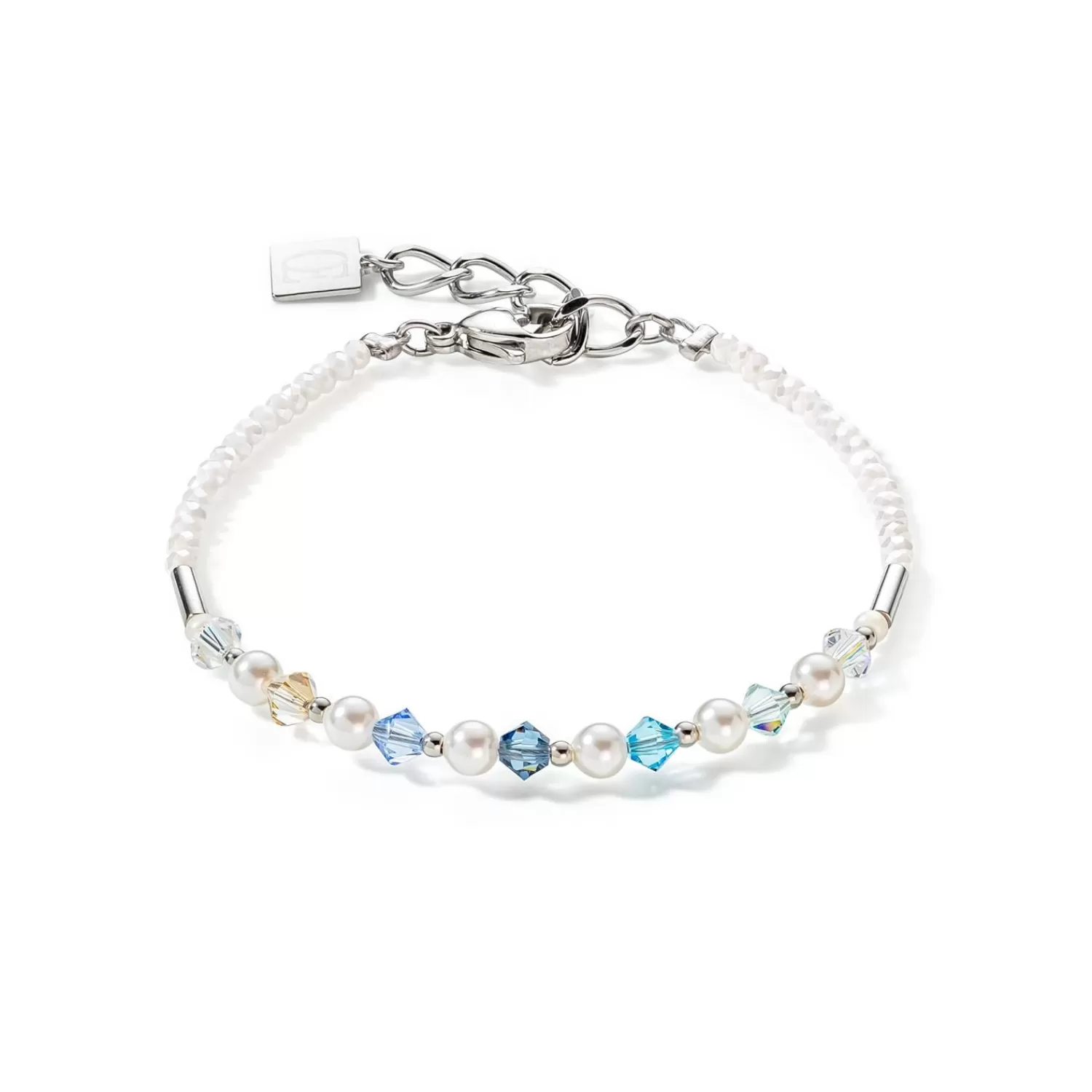 COEUR DE LION Princess Pearls Armband Silber Hellblau- Hochzeit