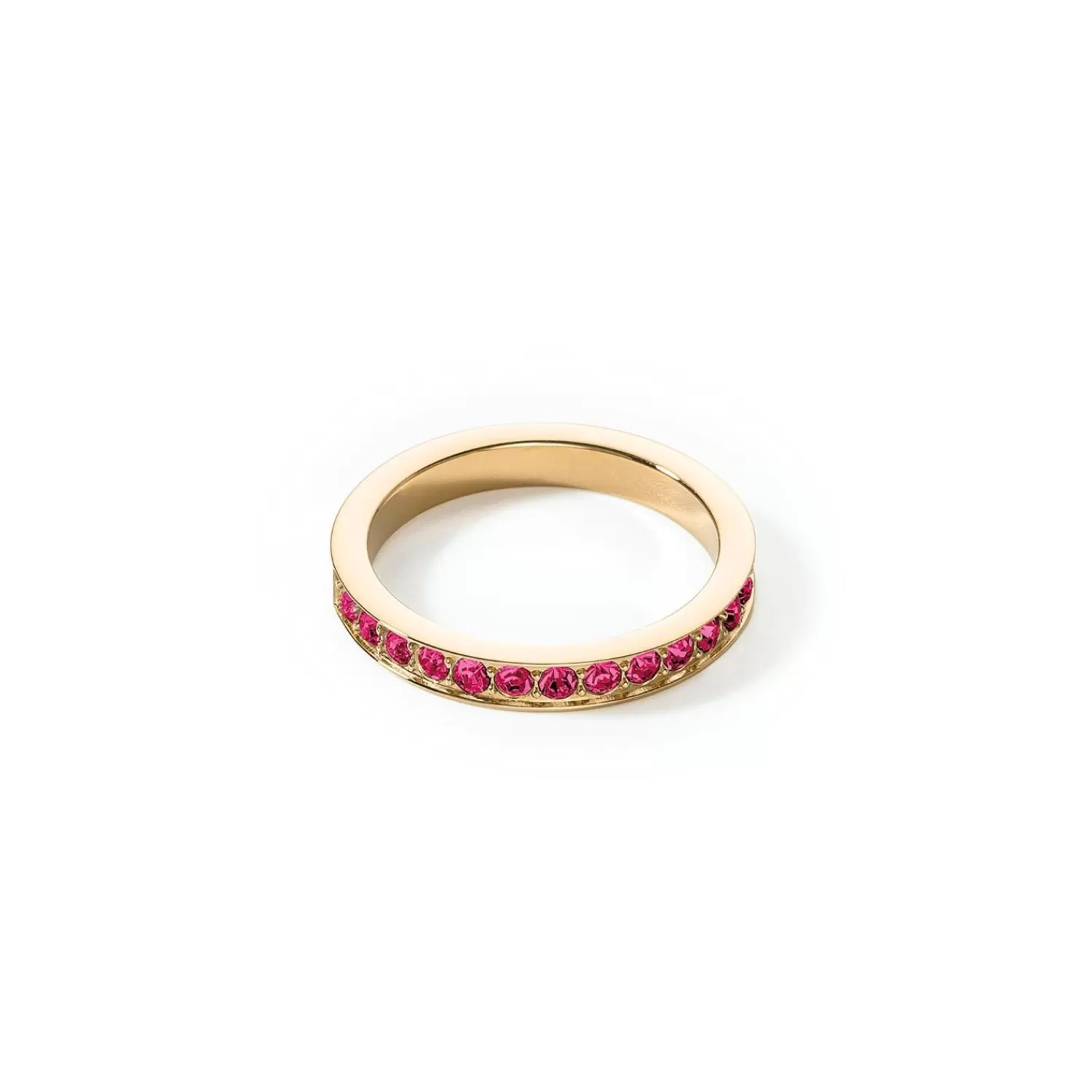 COEUR DE LION Ring aus Edelstahl und Kristallen in Gold und Rosa- Coeur Essentials