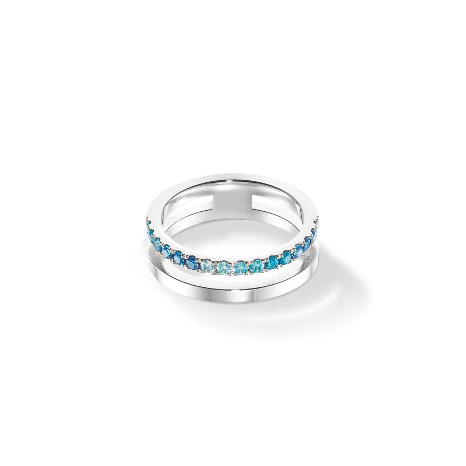 COEUR DE LION Ring der ewigen Einheit Silber-Blau- Coeur Essentials