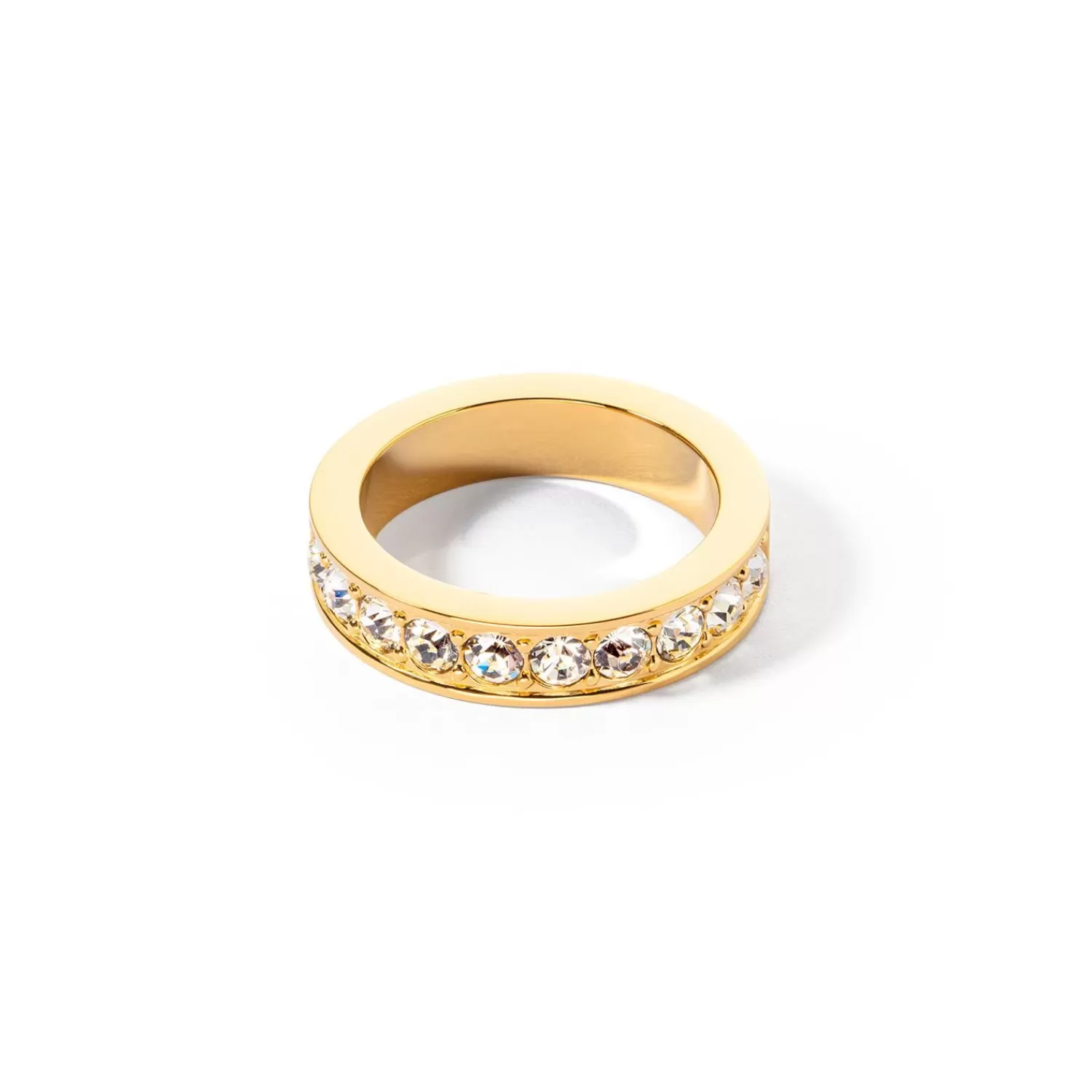 COEUR DE LION Ring Edelstahl & Kristalle Goldkristall- Kristallringe