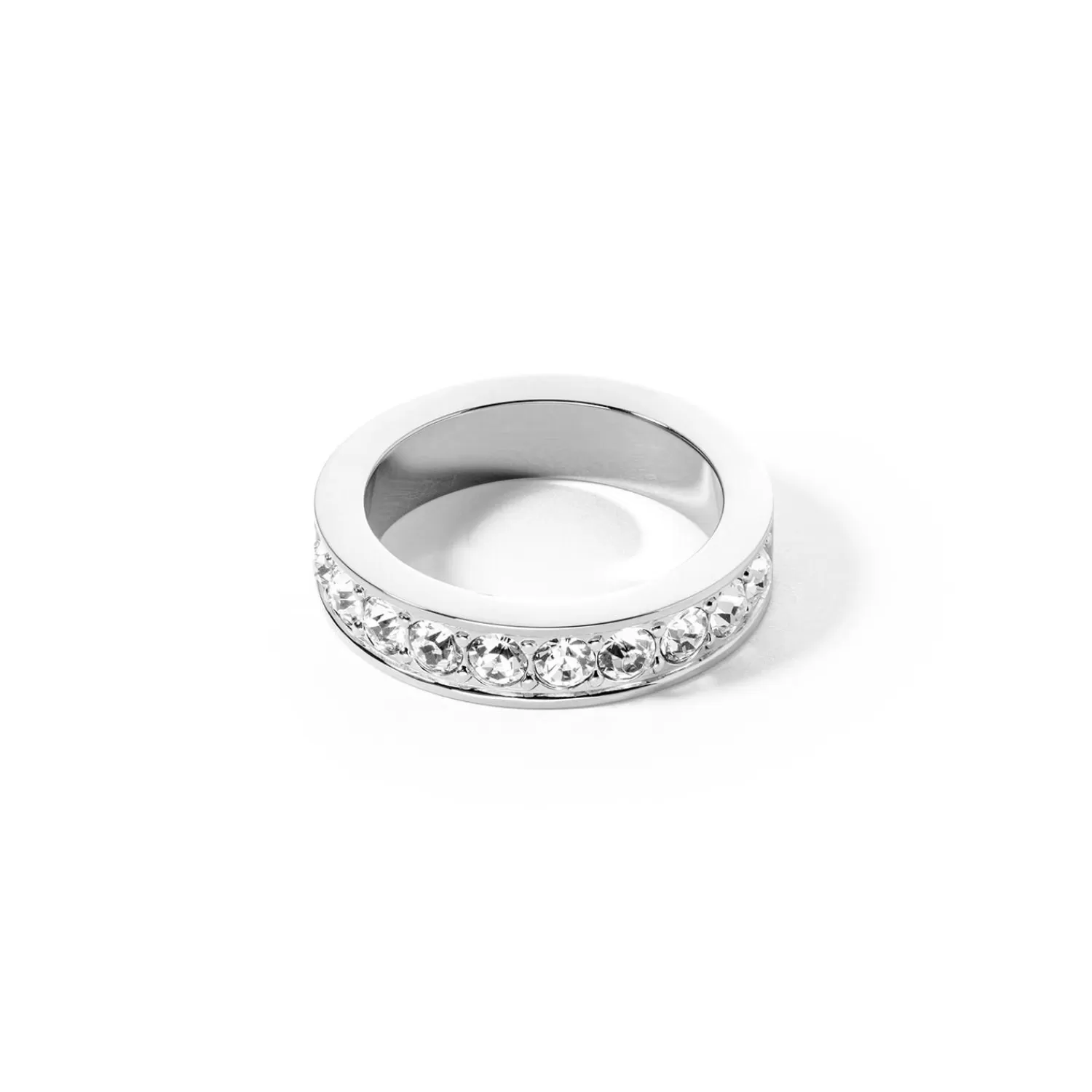 COEUR DE LION Ring Edelstahl & Kristalle Silberkristall- Mix&And&Match-Ringe