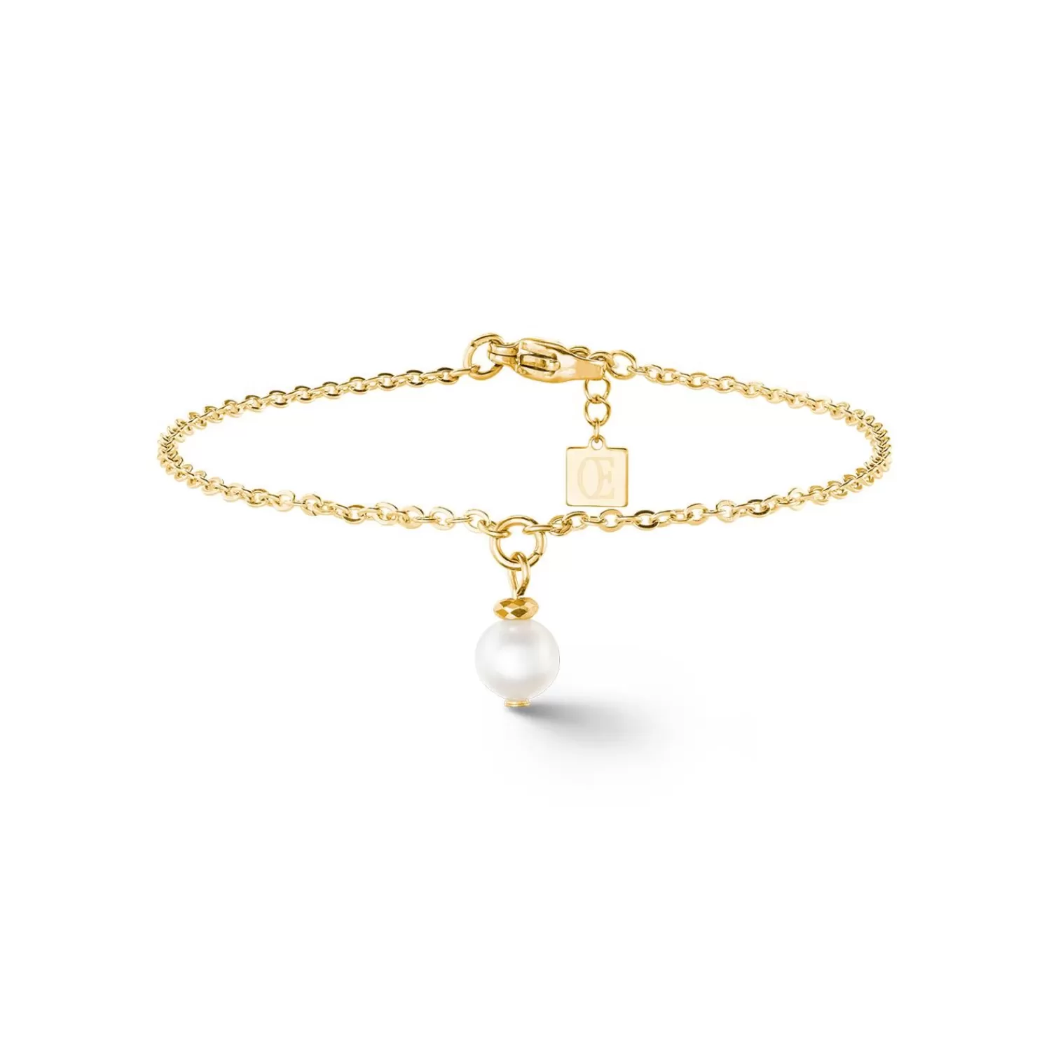 COEUR DE LION Solitär-Süßwasserperlen-Armband Gold- Perlenarmbänder