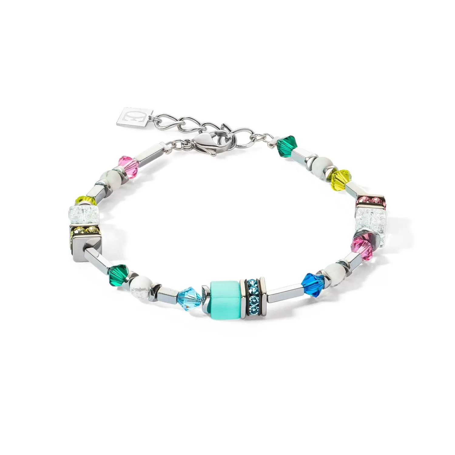 COEUR DE LION Summer Dream Armband Mehrfarbig Pastell- Echter Stein