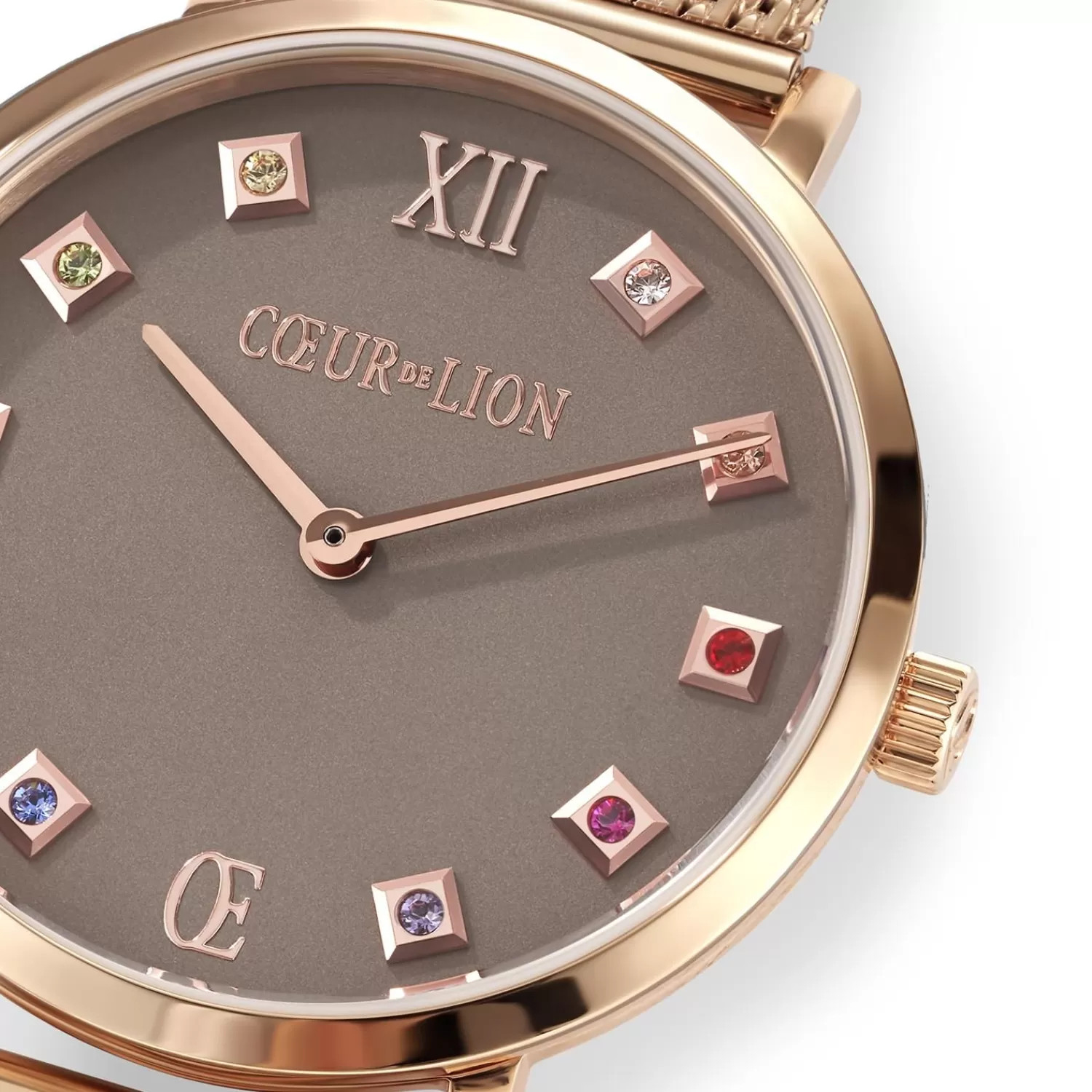 COEUR DE LION Uhr Rund Mokka Matt Milanaise Edelstahl Roségold- Uhren